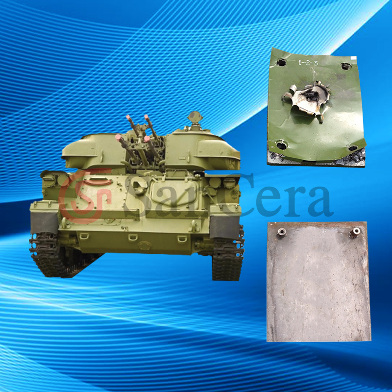 Vehicle Armor Panel - STANAG 4569 Level 2 Hard Armor Panel with PE + Al2O3 Ceramics